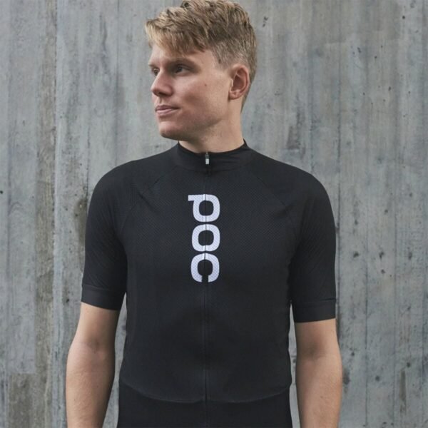 POC  Essential Road Logo Turmaline Navy Jersey – Image 2